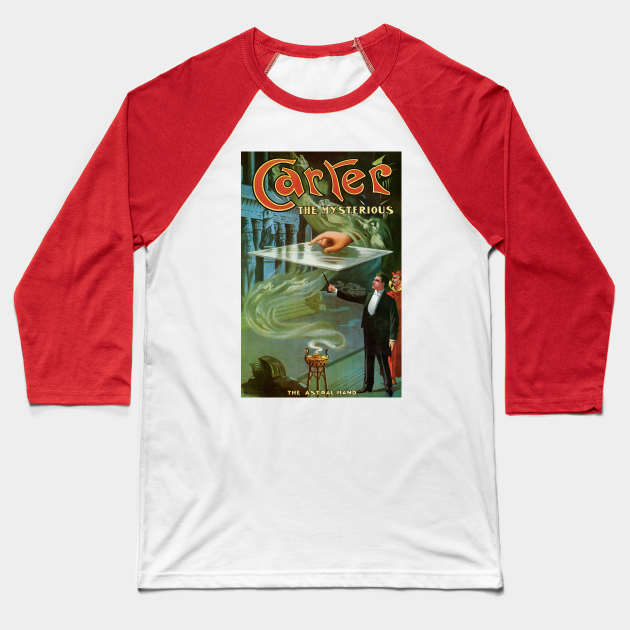 Vintage Magic Poster Art, Carter the Mysterious Baseball T-Shirt by MasterpieceCafe